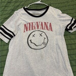 NIRVANA Gray and Black Tee